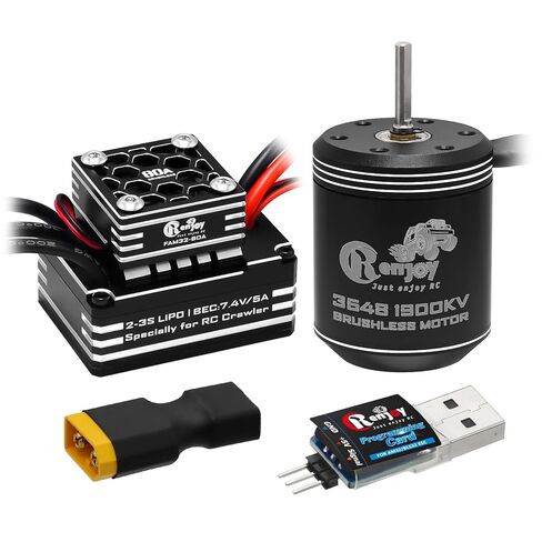 3548 1400kV محرك Outrunner بدون فرش مع AM32 80A وحدة تحكم سرعة ESC ESC بدون فرش من 1/10 ترقية الزاحف عن بُعد in Kuwait