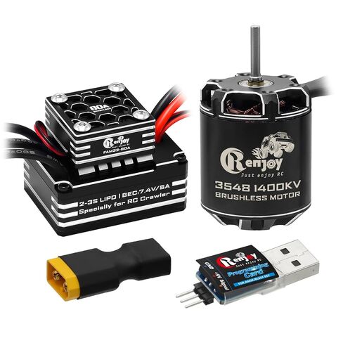 3548 1400kV محرك Outrunner بدون فرش مع AM32 80A وحدة تحكم سرعة ESC ESC بدون فرش من 1/10 ترقية الزاحف عن بُعد in Kuwait