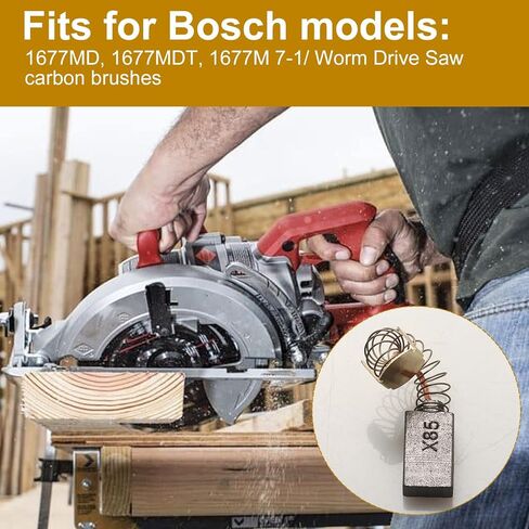 مجموعة فرش الكربون لـ 1619X01351،1619X08020،1619X07410،2610320391، منشار بديل لفرش الكربون مناسب لـ Skil HD77-S77 CIR SAW (عبوتان) in Kuwait