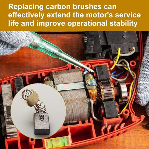 مجموعة فرش الكربون لـ 1619X01351،1619X08020،1619X07410،2610320391، منشار بديل لفرش الكربون مناسب لـ Skil HD77-S77 CIR SAW (عبوتان) in Kuwait