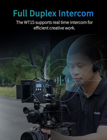 نظام نقل الفيديو اللاسلكي FEELWORLD WT1S 4K SDI Dual HDMI مع مسافة نقل 1000 قدم، 0.08 ثانية، زمن انتقال منخفض، اتصال داخلي مزدوج كامل، بث مباشر in Saudi Arabia