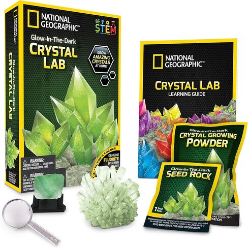 NATIONAL GEOGRAPHIC Purple Crystal Growing Lab - DIY Crystal Creation - Includes Real Amethyst Crystal Specimen in Saudi Arabia