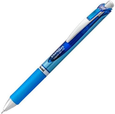 Pentel Energel 0.5 mm Needle Tip Pens - Rtx Retractable Liquid Gel Pen - Blue Ink - Pack of 10 in Saudi Arabia