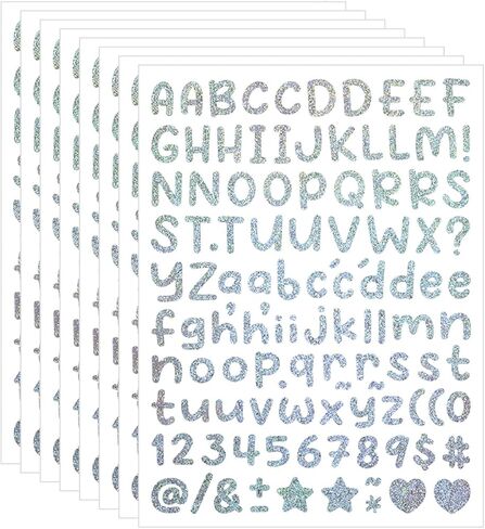 8 أوراق ملصقات رسائل الفينيل 705 PCS ملصق أبجدية ذهبية 1 بوصة على الحروف بريق ملصقات رقم ABC مقاوم للماء لقرصات التخرج (1 بوصة) (الذهب) (الذهب) in Kuwait