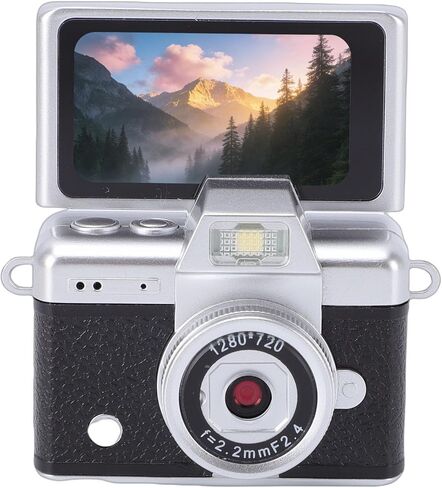 Bewinner CCD Digital Vlog Camera, Retro Vintage Tiny Camera with 1.47 Inch HD Flip Screen, Keychain Digital Camcorder for Students Photography Travel Vlogging in Saudi Arabia