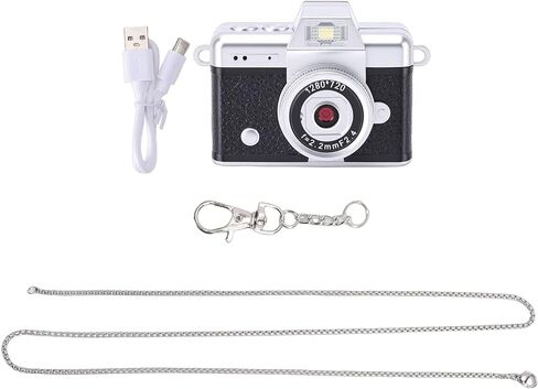 Bewinner CCD Digital Vlog Camera, Retro Vintage Tiny Camera with 1.47 Inch HD Flip Screen, Keychain Digital Camcorder for Students Photography Travel Vlogging in Saudi Arabia