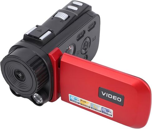 Jiawu Video Camera Camcorder, Digital Camera Recorder with with Infrared Night Vision, Full HD 1080P 24MP 3.0 Inch 270 Degree Rotation LCD 18X Digital Zoom Camcorder (Silver Gray) in Saudi Arabia