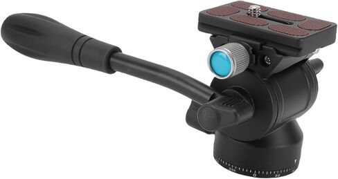 VBESTLIFE Camera Fluid Head, 360 Horizontal 180 Vertical Rotation with Hydraulic Damping System for DSLR Mirrorless Cameras Video Cameras, 3kg Load in Saudi Arabia