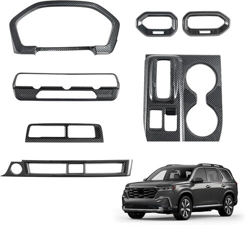 Gear Shift Panel Cover for Toyota Tacoma 2025 2024 Carbon Center Console Interior Trim Kit ABS in Saudi Arabia