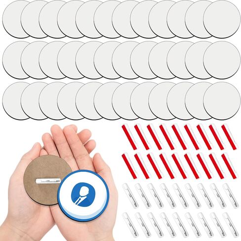 38 PCS تسامي أزرار دبابيس فارغة MDF 2.6inch شارة الزخرفة in Kuwait