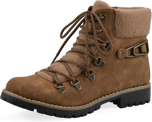 Cliffs by White Mountain Women's Pioneer Cushioned Lace-Up City Hiker Ankle Bootie in Saudi Arabia