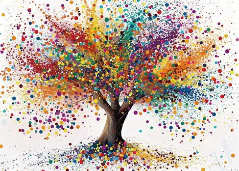 Colorful Flower Tree Puzzle 1000 Pieces for Adult, Rainbow Butterfly Floral Jigsaw Puzzle, Nature Tree of Life Puzzle for Home Decor in Saudi Arabia