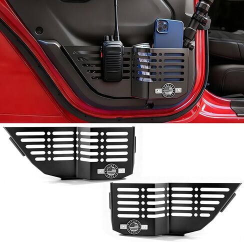 منظم صينية جانبية مركزية مركزية مركزية معدنية لجيب رانجلر JL/JLU/4xe & Gladiator JT 2018-2025 ، 2 PCS Side Side Scoiding Box Excloin in Kuwait