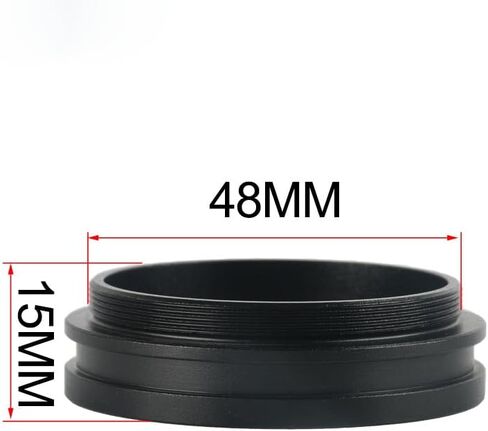 Barlow Objective Lens, 1X Barlow Lens for Stereo Microscope, Microscope Accessories M48*0.75 Barlow Objective Len in Saudi Arabia