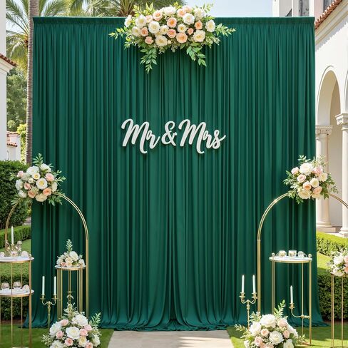 gogoparti 10ft x 12ft ستارة خلفية عاجية خالية من التجاعيد لحفلات الزفاف، بوليستر سميك 2 لوح 5x12ft لحفلات الزفاف وأعياد الميلاد وحفلات الهالوين وخلفية التصوير الفوتوغرافي in Kuwait