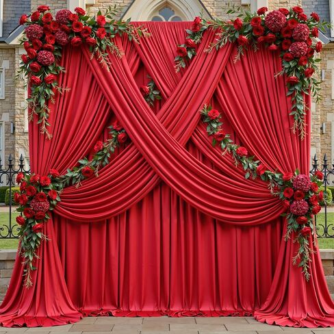 gogoparti 10ft x 12ft ستارة خلفية عاجية خالية من التجاعيد لحفلات الزفاف، بوليستر سميك 2 لوح 5x12ft لحفلات الزفاف وأعياد الميلاد وحفلات الهالوين وخلفية التصوير الفوتوغرافي in Kuwait
