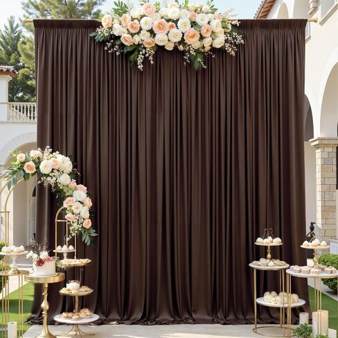 gogoparti 10ft x 12ft ستارة خلفية عاجية خالية من التجاعيد لحفلات الزفاف، بوليستر سميك 2 لوح 5x12ft لحفلات الزفاف وأعياد الميلاد وحفلات الهالوين وخلفية التصوير الفوتوغرافي in Kuwait