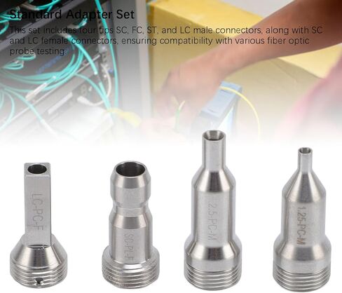 FTVOGUE Fiber Optic End Face Detector Tip Optical Fiber Connector Cleaning Kit with SC FC ST LC Male and Female Tips for Preparation Testing in Saudi Arabia