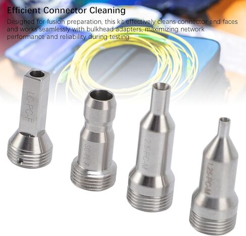 FTVOGUE Fiber Optic End Face Detector Tip Optical Fiber Connector Cleaning Kit with SC FC ST LC Male and Female Tips for Preparation Testing in Saudi Arabia