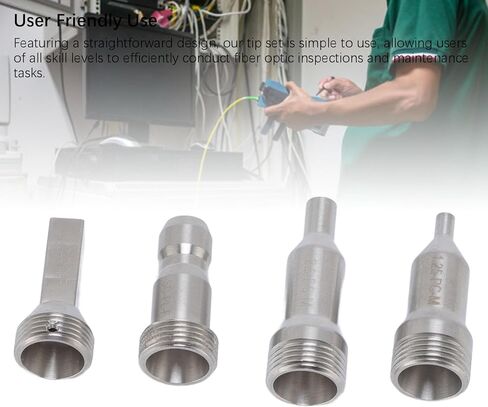 FTVOGUE Fiber Optic End Face Detector Tip Optical Fiber Connector Cleaning Kit with SC FC ST LC Male and Female Tips for Preparation Testing in Saudi Arabia