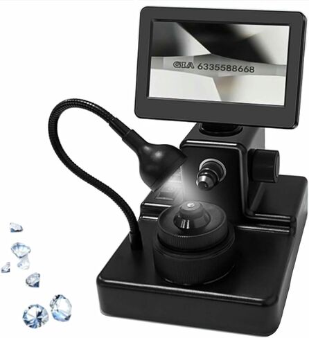 عارض حزام الماس الرقمي، مجهر حزام الماس، مجهر رقمي LCD 4.3 بوصة، مجموعة مجهر بيولوجي لفحص المجوهرات، معالجة الماس in Kuwait