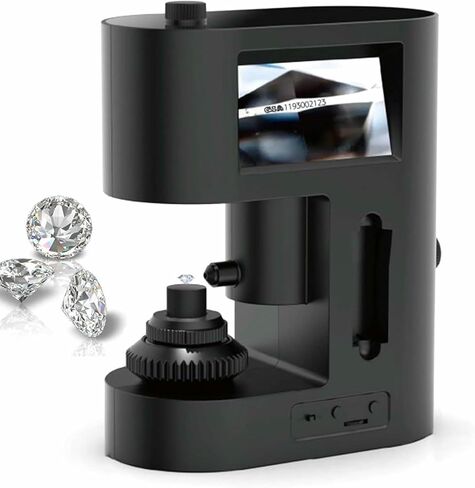 Diamond Waist Code Viewer, Digital Diamond Girdle Microscope with Dual Screen Display, with LED Fill Light, Cleare and Precise Observation in Kuwait