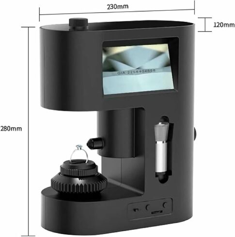Diamond Waist Code Viewer, Digital Diamond Girdle Microscope with Dual Screen Display, with LED Fill Light, Cleare and Precise Observation in Kuwait