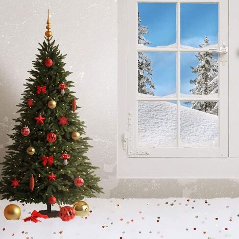 Christmas Snow Rug, 30x40 Inch Glittering Winter Scene Mat for Fireplace Tree Skirt DIY Holiday Photo Props and Decorations in Saudi Arabia