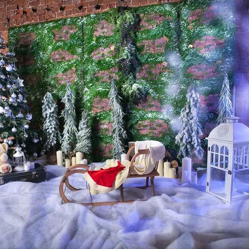 Christmas Snow Rug, 30x40 Inch Glittering Winter Scene Mat for Fireplace Tree Skirt DIY Holiday Photo Props and Decorations in Saudi Arabia