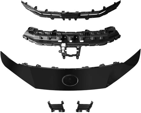 Complete Front Bumper Grille Assembly Compatible with 2024-2025 Toyota Tacoma with Fog Light Brackets & Valance | Direct Replacement | Textured Black Finish in Saudi Arabia