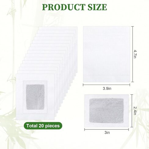 20PCS Deep Cleansing Foot Pads,Natural Bamboo Ginger Powder Foot Patches for Relaxation, Sleep Aid,Relieve Stress in Kuwait