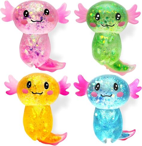 Axolotl Squishy Stress Relief Toy Glitter Fidget Toys Cute Malt Sugar Axolotl Toy Fidget Toys Adults Fidget Toys for Kids Youth Adult, Party Favors Anxiety Relief Squishy Toys Gift for Birthday (blue) in Saudi Arabia