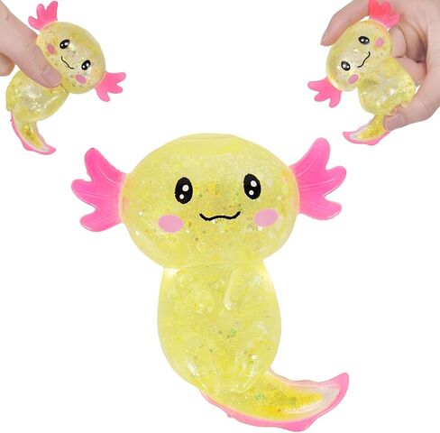 Axolotl Squishy Leaff Leaff Toy Toy Glitter Toys Toys Cute Malt Malt Axolotl Toy Toy Toys Toys البالغين تململون ألعابًا للأطفال البالغين ، وتفضل الحفلات على إغاثة القلق. in Kuwait