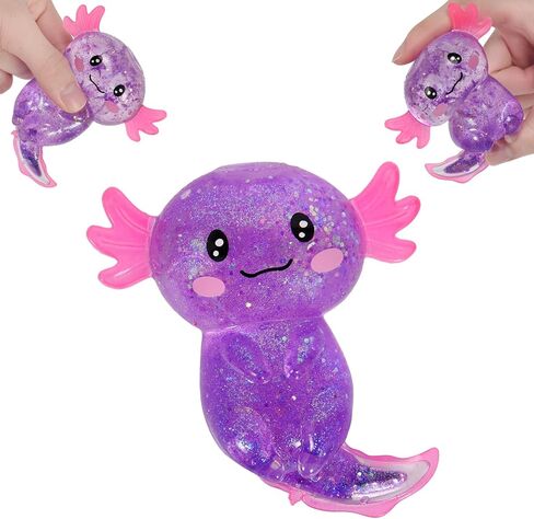 Axolotl Squishy Leaff Leaff Toy Toy Glitter Toys Toys Cute Malt Malt Axolotl Toy Toy Toys Toys البالغين تململون ألعابًا للأطفال البالغين ، وتفضل الحفلات على إغاثة القلق. in Kuwait