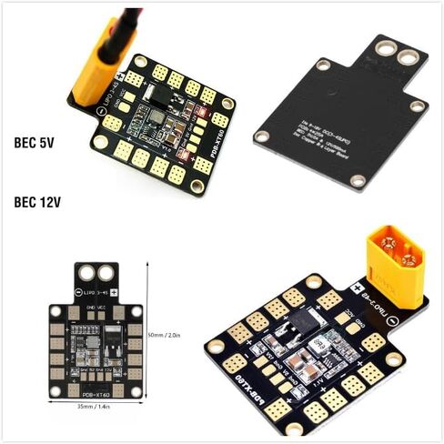 لوحة توزيع الطاقة بدون طيار XT60 5V/12V مخرج PDB Board Dual BEC 6 ESCS in Kuwait