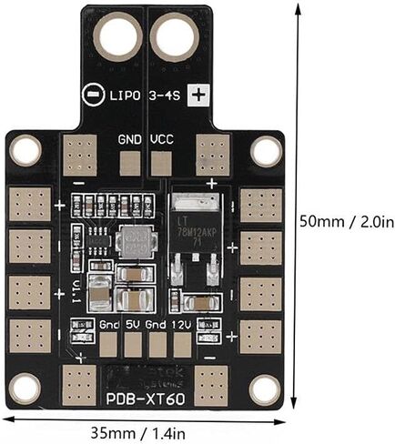 لوحة توزيع الطاقة بدون طيار XT60 5V/12V مخرج PDB Board Dual BEC 6 ESCS in Kuwait