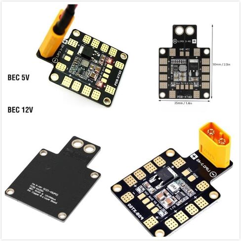 لوحة توزيع الطاقة بدون طيار XT60 5V/12V مخرج PDB Board Dual BEC 6 ESCS in Kuwait