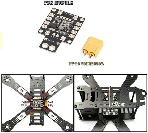 لوحة توزيع الطاقة بدون طيار XT60 5V/12V مخرج PDB Board Dual BEC 6 ESCS in Kuwait