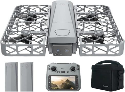 Pocket-Sized Self-Flying Camera-135g Lightweight Mini Drone,Smart Follow, 4.5-Inch Screen Remote, Electrically Adjustable Dual Cameras, Long battery life with 2 batteries,HD Image Transmission, Foldable and portable. Perfect Festival Gift in Saudi Arabia