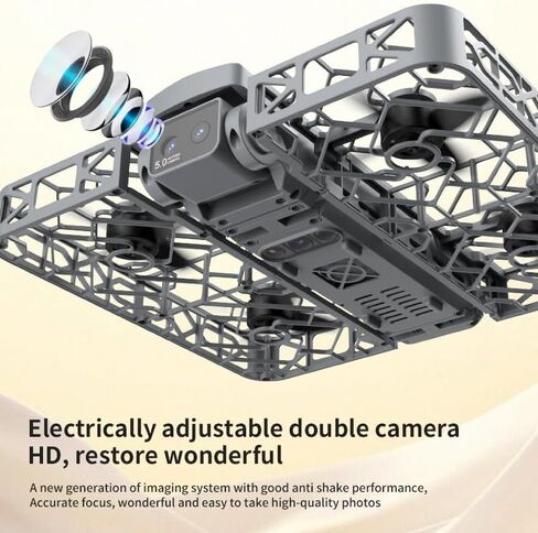 Pocket-Sized Self-Flying Camera-135g Lightweight Mini Drone,Smart Follow, 4.5-Inch Screen Remote, Electrically Adjustable Dual Cameras, Long battery life with 2 batteries,HD Image Transmission, Foldable and portable. Perfect Festival Gift in Saudi Arabia