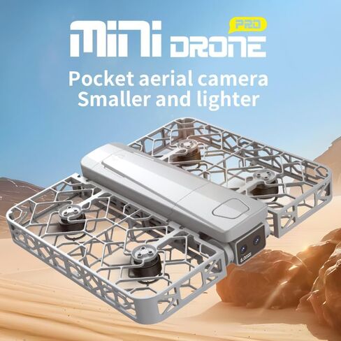 Pocket-Sized Self-Flying Camera-135g Lightweight Mini Drone,Smart Follow, 4.5-Inch Screen Remote, Electrically Adjustable Dual Cameras, Long battery life with 2 batteries,HD Image Transmission, Foldable and portable. Perfect Festival Gift in Saudi Arabia