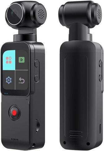 HURRISE 5K Action Camera with ELS Stabilization, 270° Rotating Lens & 150° Ultra Wide Angle, 1.69" HD Screen, USB-C Rechargeable Sports Camera for Smooth Video, Vlogging, Travel & Outdoor in Saudi Arabia