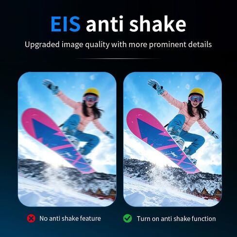 HURRISE 5K Action Camera with ELS Stabilization, 270° Rotating Lens & 150° Ultra Wide Angle, 1.69" HD Screen, USB-C Rechargeable Sports Camera for Smooth Video, Vlogging, Travel & Outdoor in Saudi Arabia