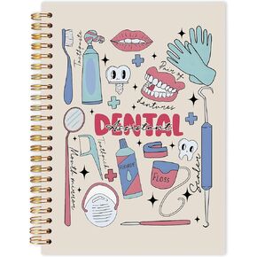 دفتر حلزوني مساعد أسنان ، هدايا لمساعدي طب الأسنان دفتر دفاتر ، مجلة هدايا طبيب الأسنان للكتابة ، دفاتر ممرضة دكتور الأسنان لأخذ الملاحظات ، 5.5 × 8.3 بوصة in Kuwait