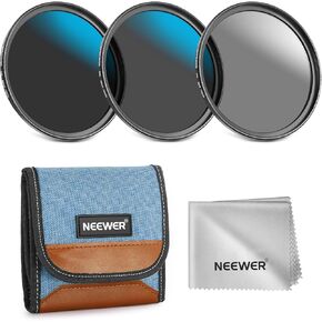 NEEWER 72mm ND Filter Set, ND8/32/64 (3/5/6 Stops) Multicoated Neutral Density Camera Lens Filter Photography Accessories with Storage Case & Cleaning Cloth, 3 Packs in Kuwait