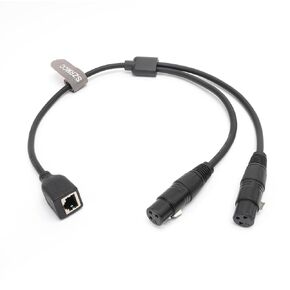 SZRMCC RJ45 أنثى إلى ثنائي 3 دبوس XLR ذكر أنثى Y كابل صوت مقسم لوحدة تحكم استوديو تسجيل المسرح DMX-CON (XLR 3 دبوس ذكر) in Kuwait