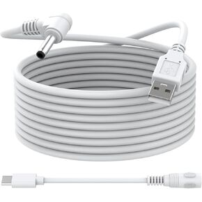Ring Stick Up Camera Charger Power Cord, 13.2ft Weatherproof Charging Cable Barrel Plug Compatible with Ring Stick Up Cam Battery/Plug-in 3rd Gen/2nd Gen Security Camera (White) in Saudi Arabia