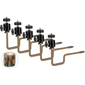 6 قطع من حامل كاميرات المسار على شكل شجرة، حامل كاميرات المسار مع رأس قابل للتعديل 360 درجة، حامل كاميرا لعبة لولبي 1/4 بوصة، حامل كاميرات المسار للصيد ومراقبة الحياة البرية (أسود) in Kuwait