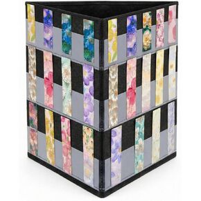 Faccito Pink Double Sided Portable Bookmark Display Stand for Universal Bookmark, 3 Layers No Assembly Required Greeting Card Sticker Holder Display for Business Vendor, Retail Store Shop (2 Sides) in Kuwait