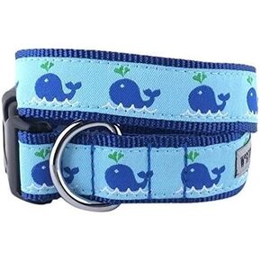 The Worthy Dog Garden Party Party Pattern Designer قابلة للتعديل ومريح حزام نايلون ، طوق مشبك الإصدار الجانبي للكلاب ، Teal Color-Large in Kuwait